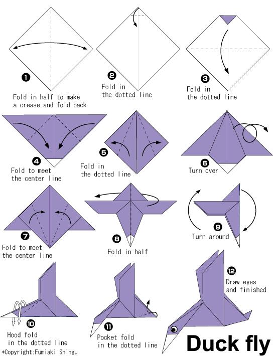 手工折纸黑鸭子的基本折法教程告诉你折纸黑鸭子是如何制作的