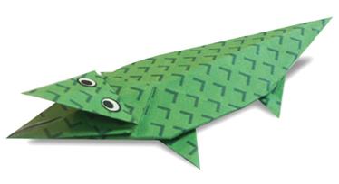 鳄鱼折纸教程教你儿童手工折纸鳄鱼的制作