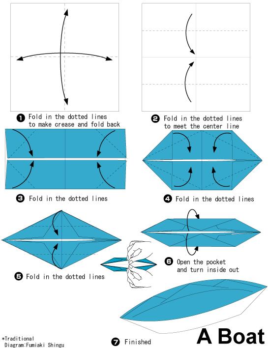手工折纸船的基本折法教程手把手教你如何完成折纸小船的折叠