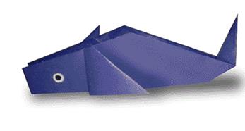 简单折纸海豚的折纸图解教程—儿童手工制作大全