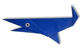 简单鲨鱼儿童手工折纸大全图解教程