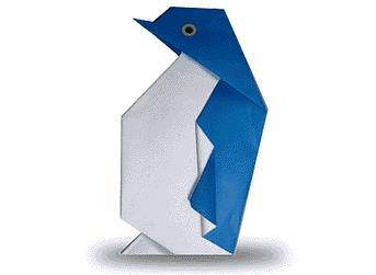 可爱折纸企鹅的折纸图解教程【儿童手工制作大全】