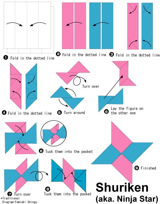 儿童手工折纸飞镖的基本折法教程一步一步的教你完成漂亮的折纸飞镖折叠