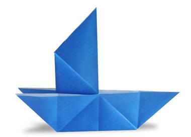 小帆船的简单折法图解教程教你制作出漂亮的折纸小船