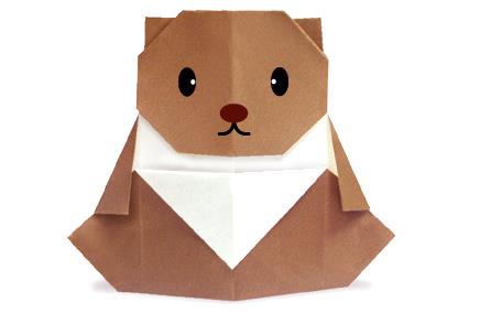 小熊折纸图解教程—儿童折纸大全