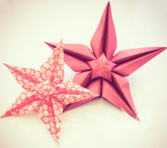 折纸花大全之星星折纸花的立体手工折纸视频教程