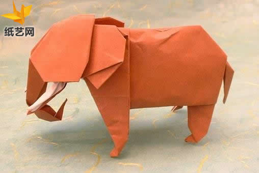 折纸大象手工折纸图谱教程【野生动物折纸大全】