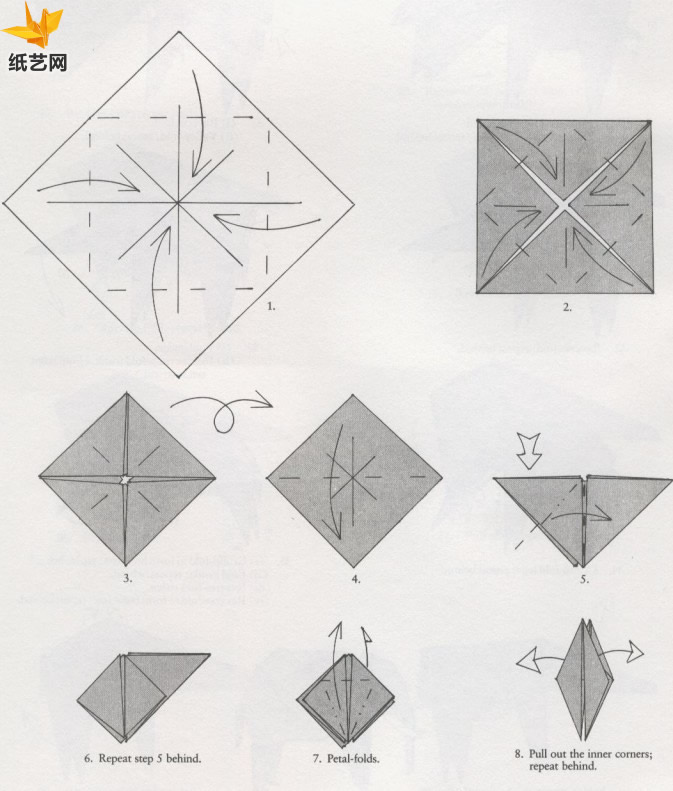 简单的折纸羚羊基本折法展示出手工折纸羚羊如何制作