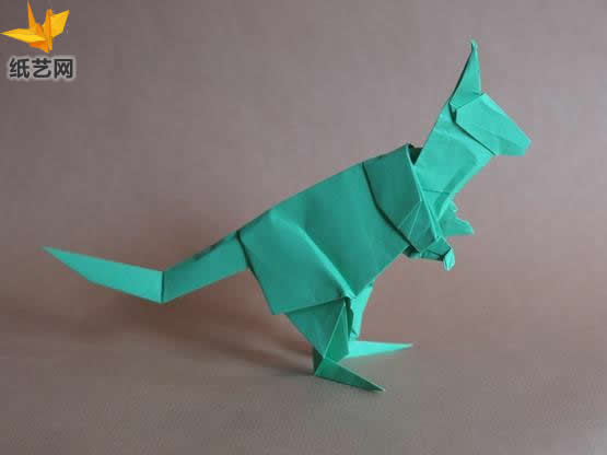 折纸袋鼠手工折纸图谱教程【野生动物折纸大全】