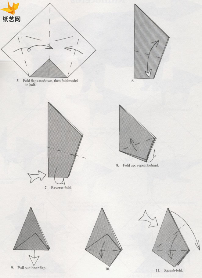 手工折纸犀牛的基本折法教程告诉你折纸犀牛如何做