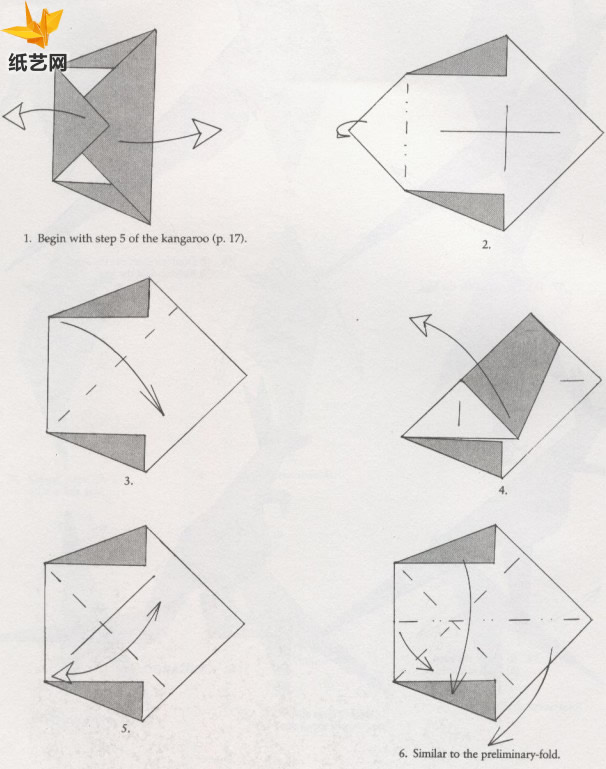 手工折纸长颈鹿基本折法教程展示出的是可爱的手工折纸长颈鹿