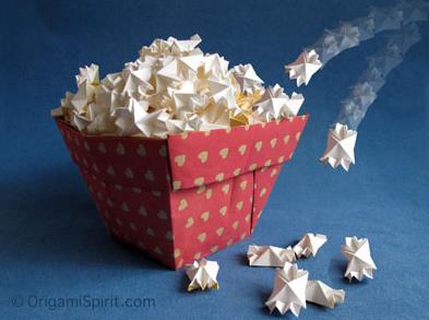 折纸大全趣味折纸爆米花的手工折纸视频教程