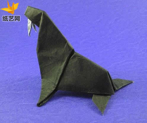 【海洋动物折纸大全】折纸海象手工折纸图谱教程