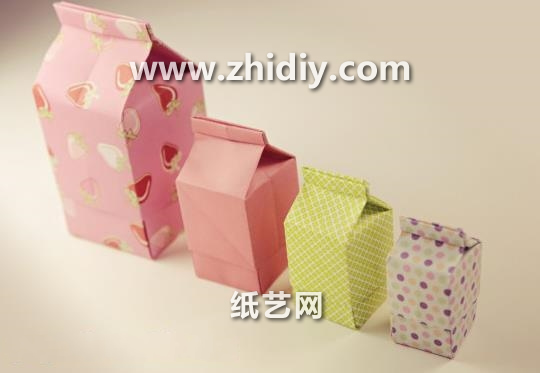 手工折纸牛奶盒的折纸盒子大全教程教你制作出漂亮的折纸盒子