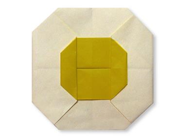 儿童折纸大全之折纸煎蛋的手工折纸图解教程