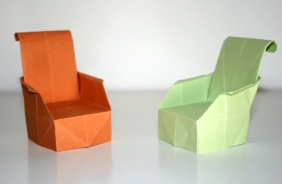 折纸大全教程之手工折纸沙发的折纸视频教程