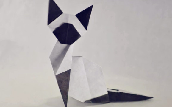 折纸猫大全教你折纸暹罗猫手工折纸视频教程