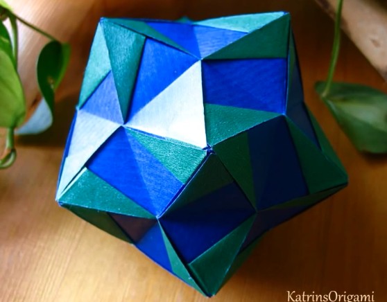 折纸大全教你折纸花球灯笼雨之星的手工折纸视频教程