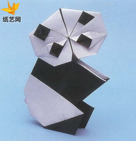 【动物折纸大全】大熊猫手工折纸图解教程
