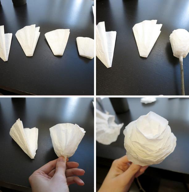 手工纸花的制作方法教程展示出可爱的折纸花是如何制作的