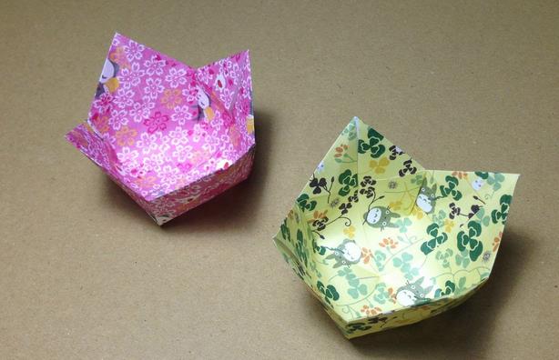 折纸大全盒子制作教程教你制作折纸小盘子、折纸收纳盒的手工折法教程
