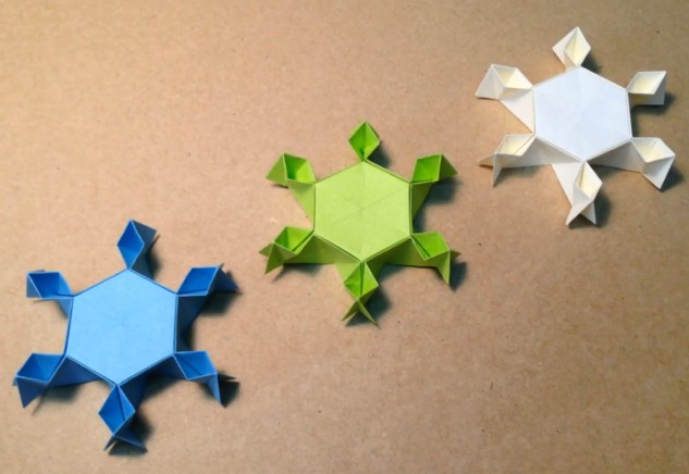 折纸大全之手工立体折纸雪花的折纸视频教程