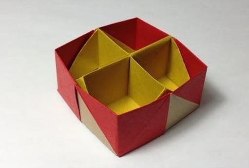 折纸收纳盒制作教程教你十字手工折纸收纳盒的折法