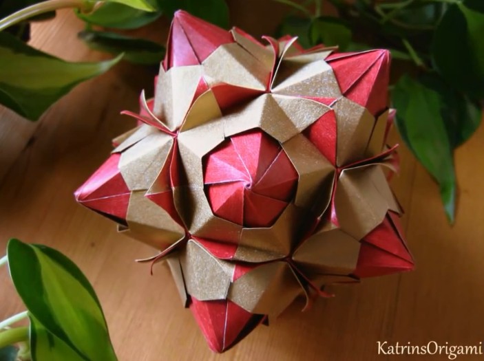 折纸花球大全之白兰鸽灯笼手工制作方法教程