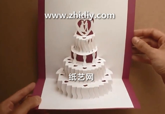婚礼立体蛋糕贺卡的手工制作教程教你制作出精美的婚礼贺卡