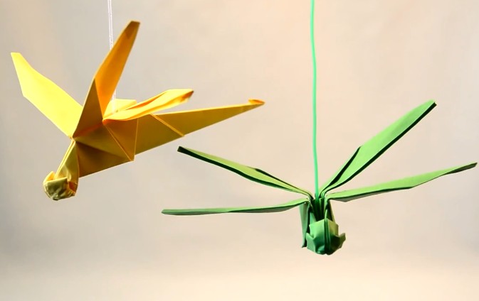 折纸大全教程之复杂折纸蜻蜓的手工折纸视频教程