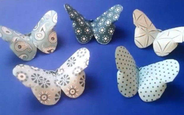 儿童节超级简单折纸蝴蝶的折法教程视频做法