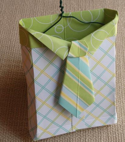 父亲节手工礼物折纸小礼袋的简单手工制作方法教程
