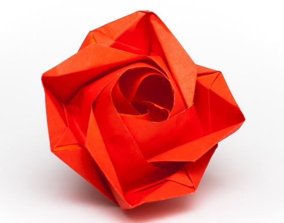 折纸玫瑰花的折法教程教你如何制作简单手工折纸玫瑰