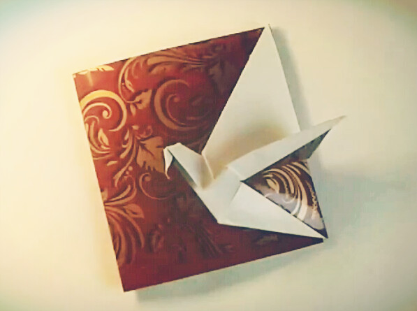 千纸鹤的折法之千纸鹤折纸卡片手工折纸视频教程