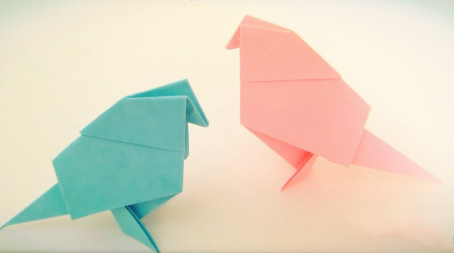 折纸大全之简单手工折纸小鸟的折法教程