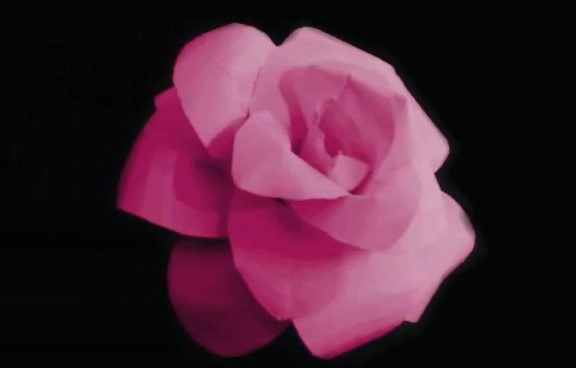 纸玫瑰花的制作方法之简单纸片手工制作纸玫瑰花