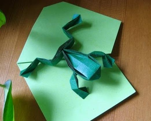 纸青蛙的折法之聚合折纸青蛙的手工折纸视频教程