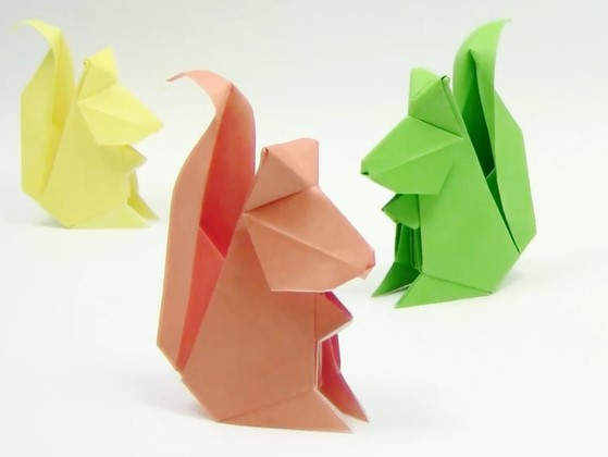简单折纸大全教你立体折纸小松鼠手工折纸教程