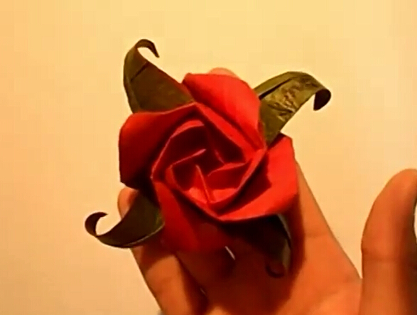 新川崎玫瑰花的折法视频教程教你手工折纸玫瑰花如何折