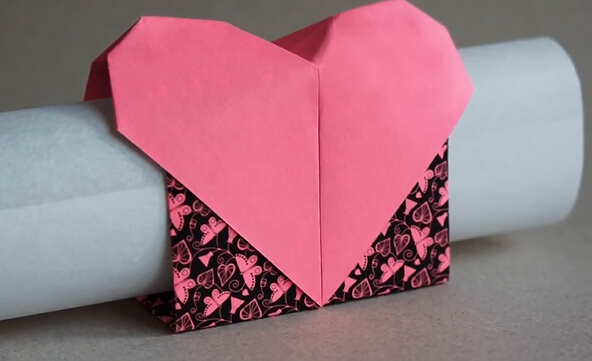 情人节折纸心立体信纸套手工折纸视频教程