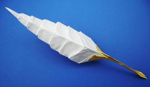 折纸大全之折纸羽毛手工折纸图解教程