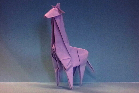 折纸长颈鹿的手工制作折纸视频教程