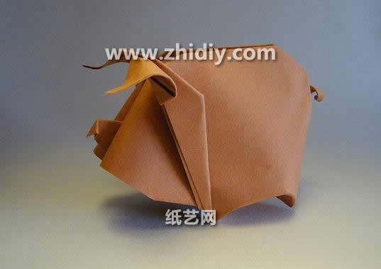 手工折纸立体小猪的折法教程教你制作出可爱的折纸小猪
