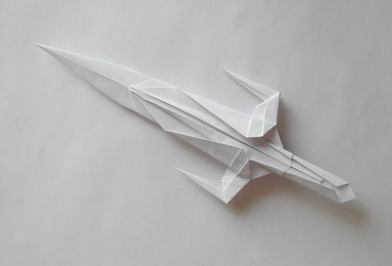 手工折纸宝剑的的折法教程手工制作教程