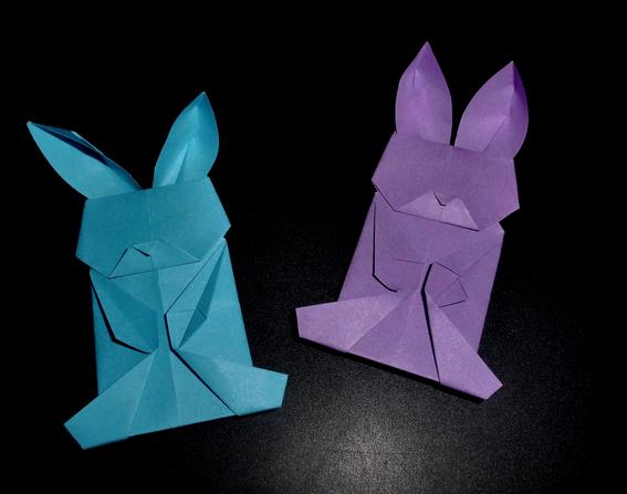 中秋节礼物简单折纸小兔子贺卡的手工制作教程