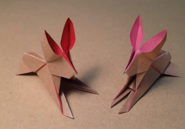中秋节简单手工制作之折纸小兔子的手工折法