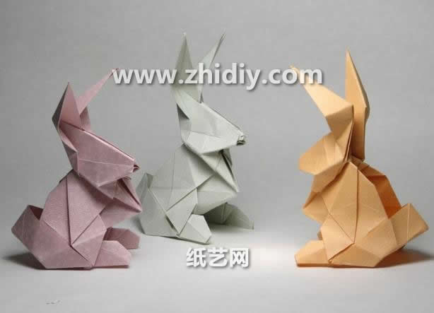 手工折纸兔子教程教你制作出立体感超强的手工折纸兔子