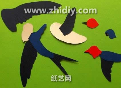 手工纸雕燕子的制作教程教你快速制作出漂亮的手工燕子