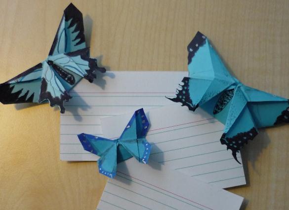 手工折纸蝴蝶书签的折纸视频教程