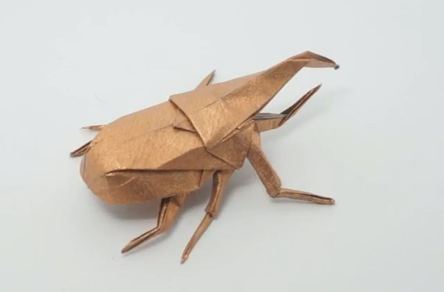 折纸昆虫大全折纸独角仙的手工折纸视频教程